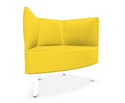 CUMULUS fotel, alacsony támlával, sárga szövet