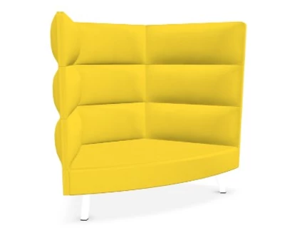 CUMULUS fotel, magas támlával, sárga szövet