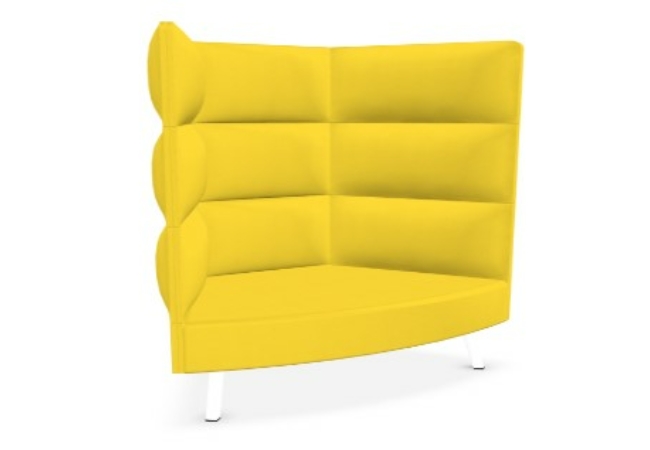 CUMULUS fotel, magas támlával, sárga szövet
